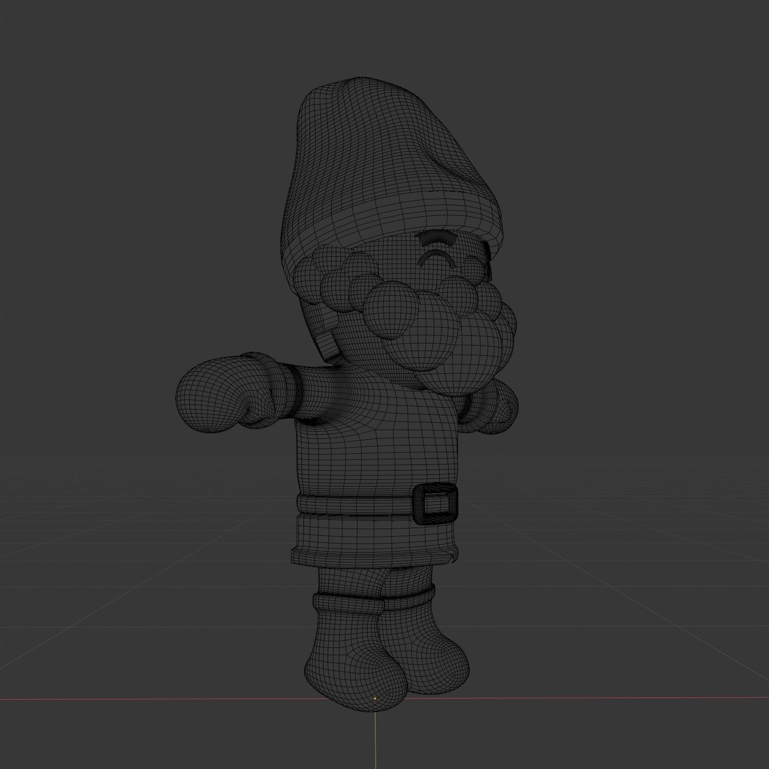 Christmas Santa Claus Cartoon Character Design Model With Rigged 3D model_6