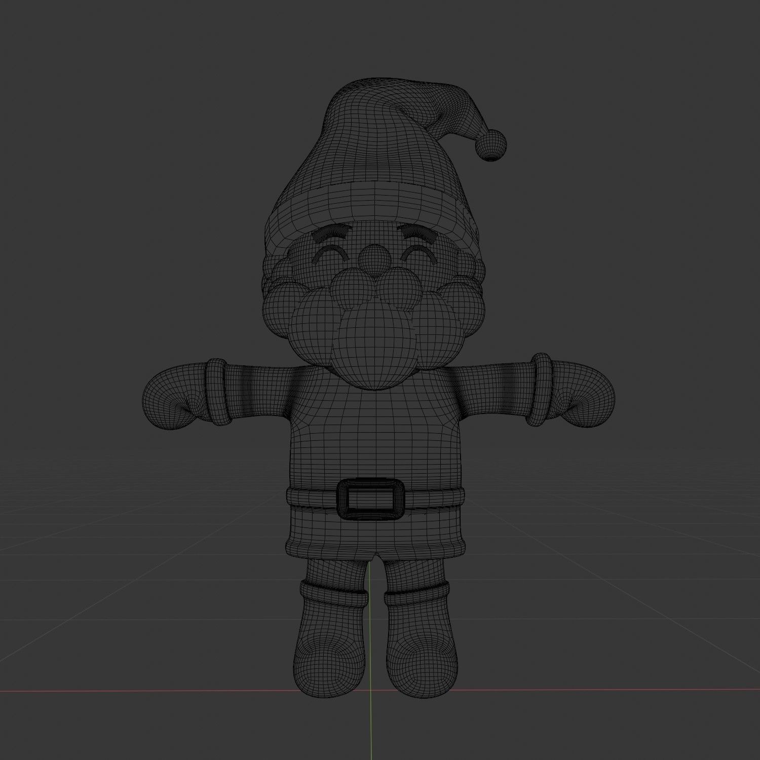 Christmas Santa Claus Cartoon Character Design Model With Rigged 3D model_8