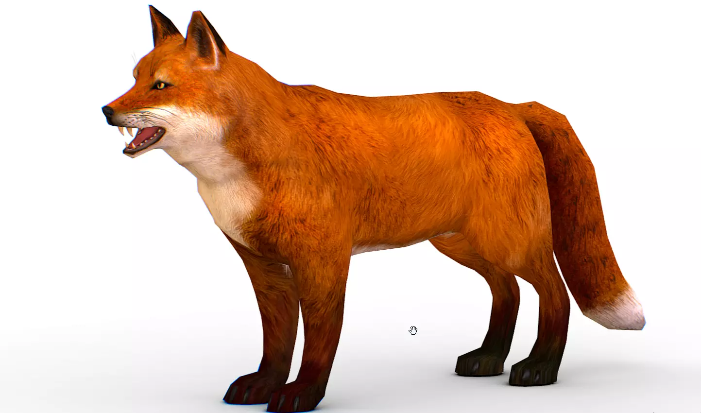 LowPoly Model Beautiful Red Fox Low-poly 3D model_0