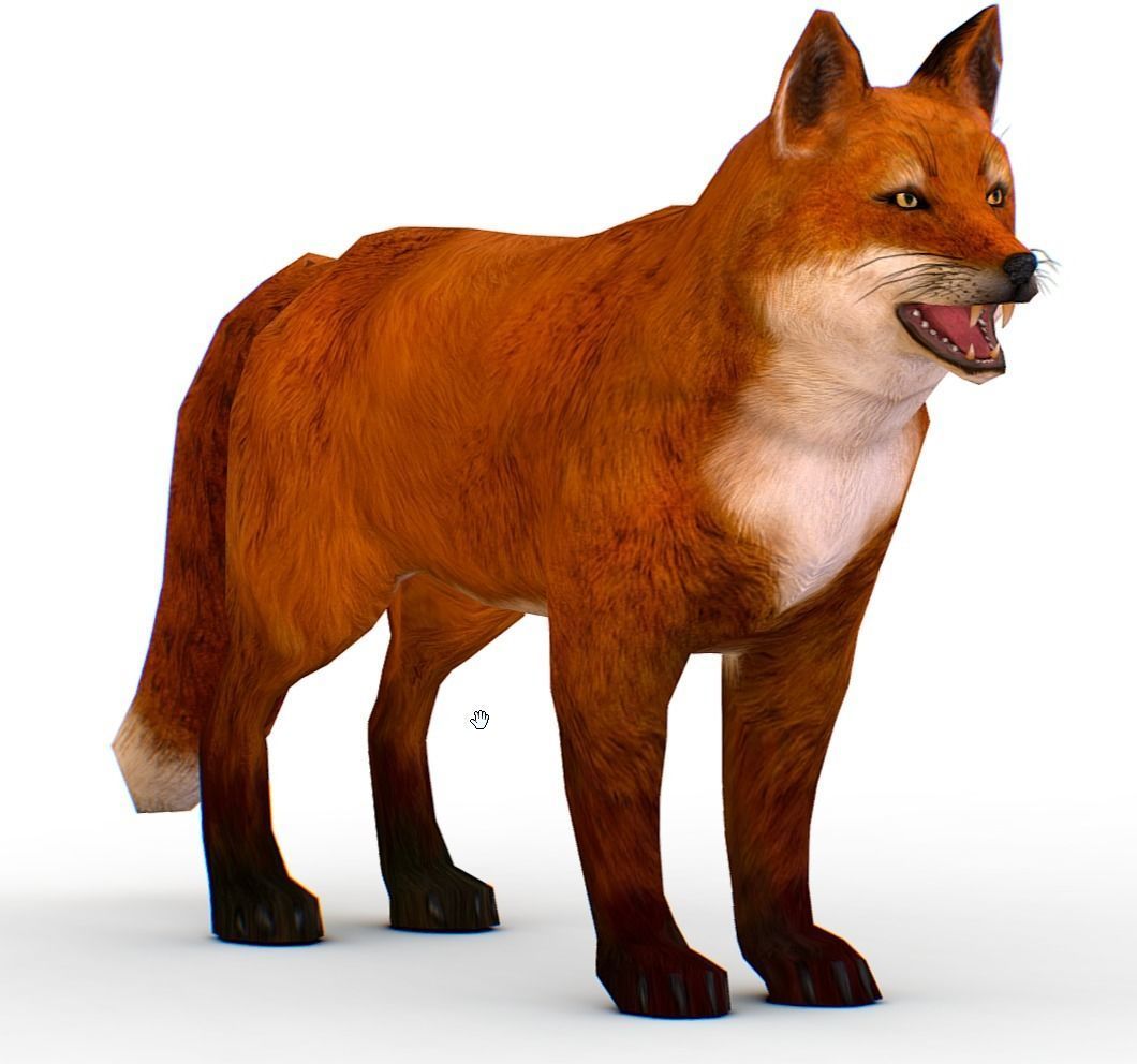 LowPoly Model Beautiful Red Fox Low-poly 3D model_3