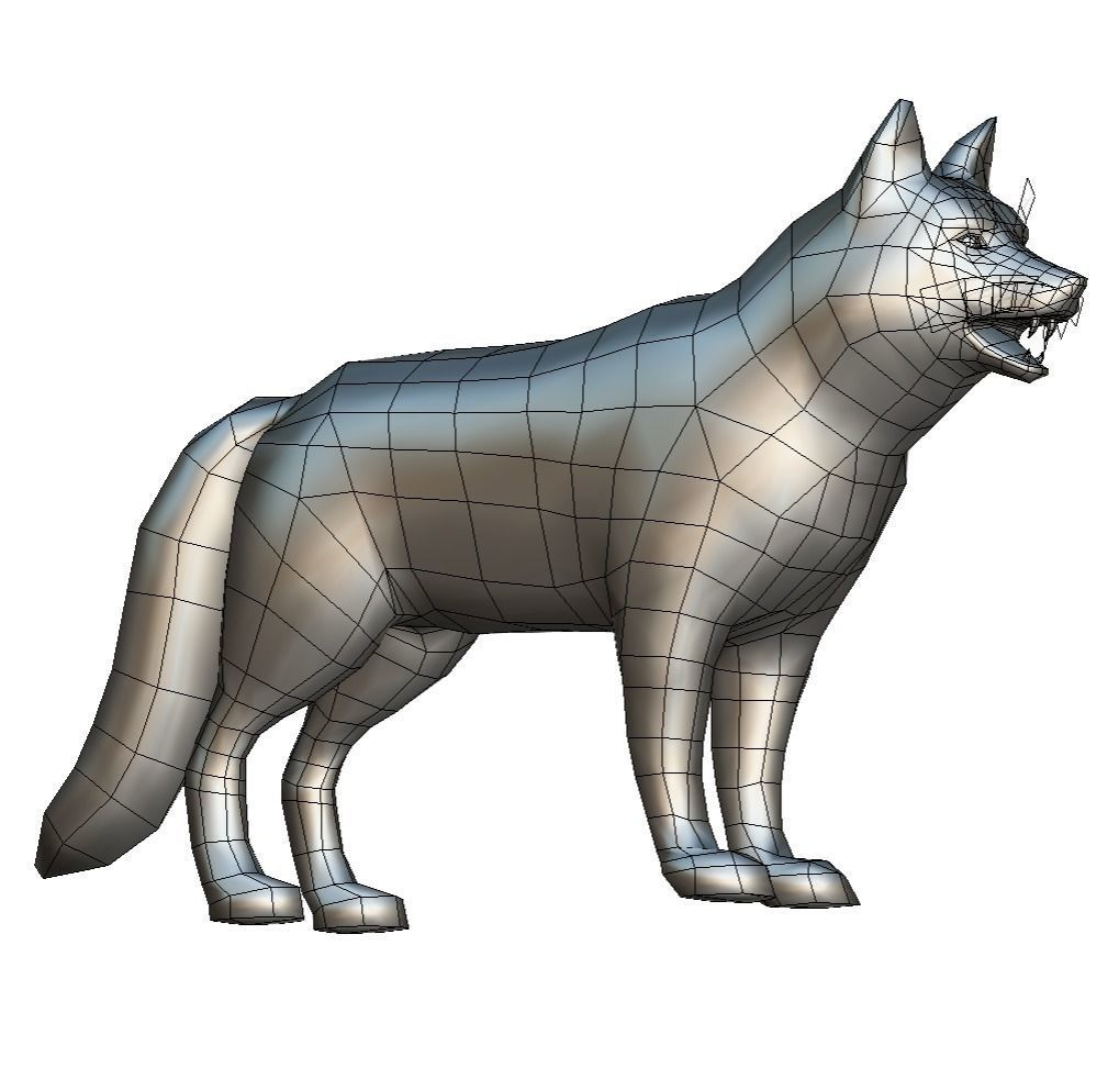 LowPoly Model Beautiful Red Fox Low-poly 3D model_6