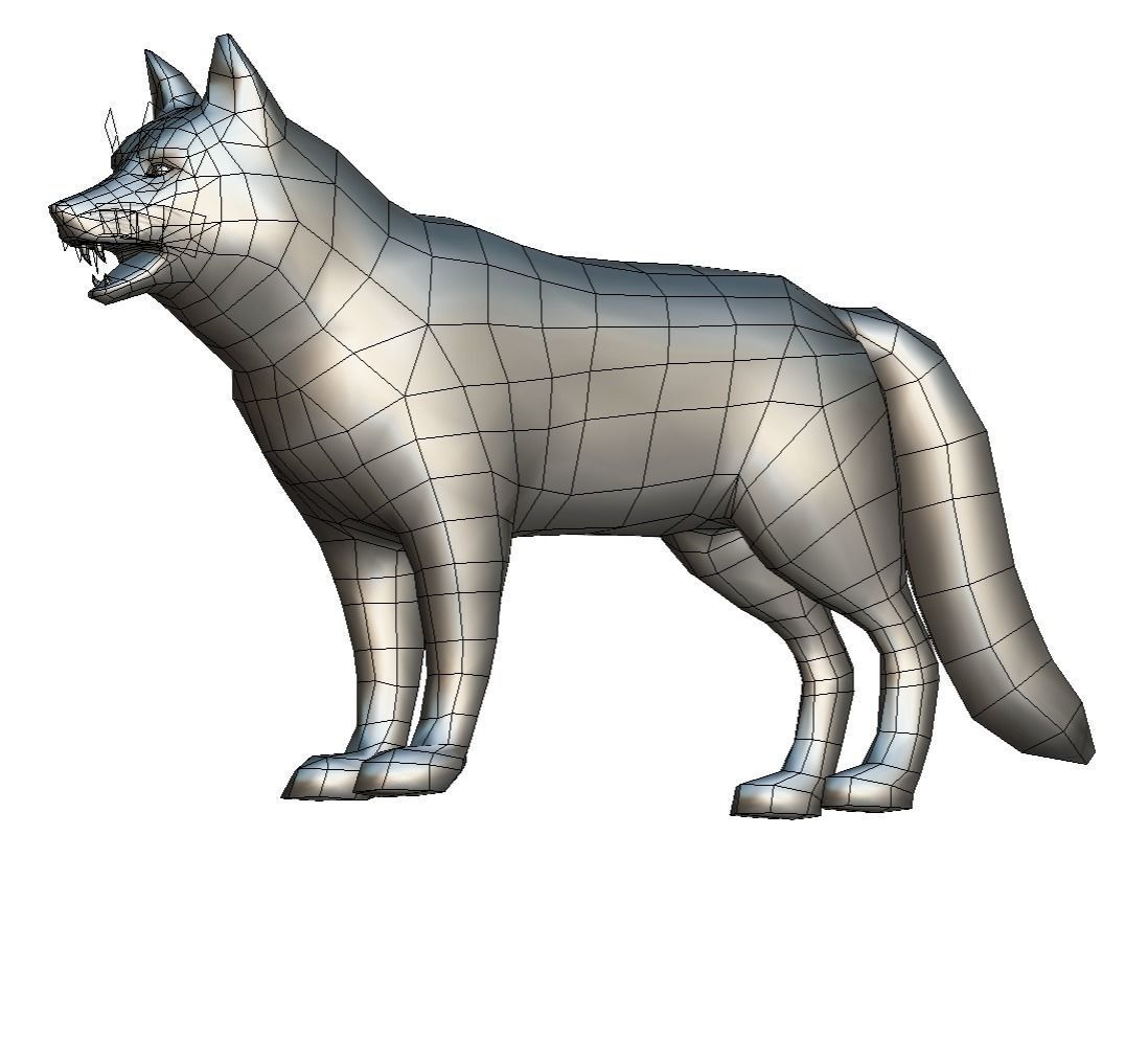 LowPoly Model Beautiful Red Fox Low-poly 3D model_8