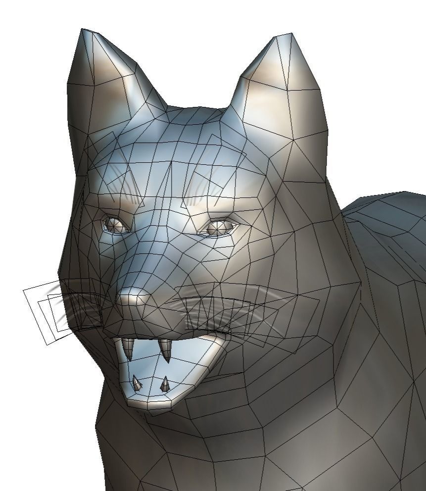 LowPoly Model Beautiful Red Fox Low-poly 3D model_7