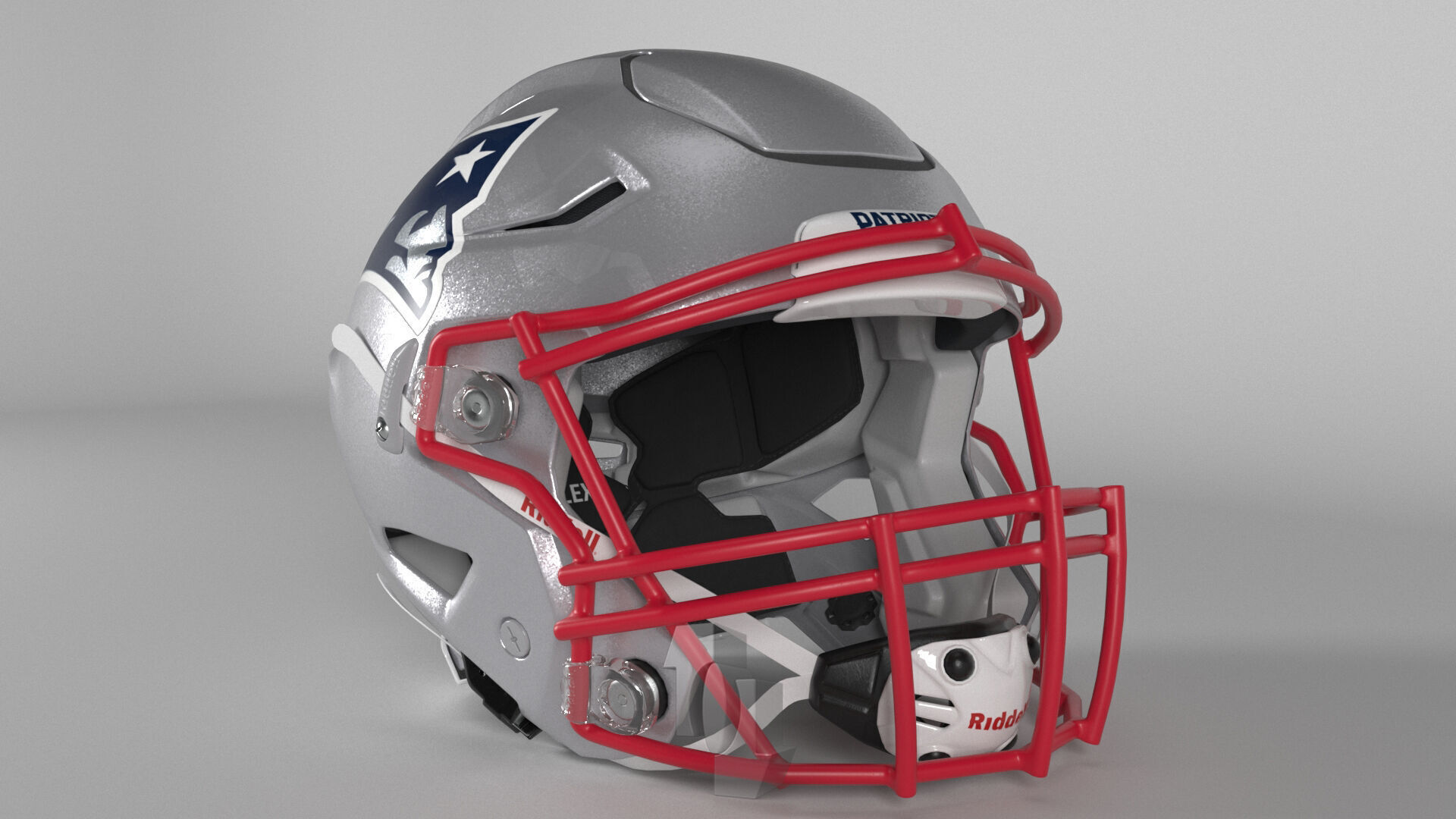 PATRIOTS NEW ENGLAND Helmet Football AFC East PBR updated 2025 3D model_4