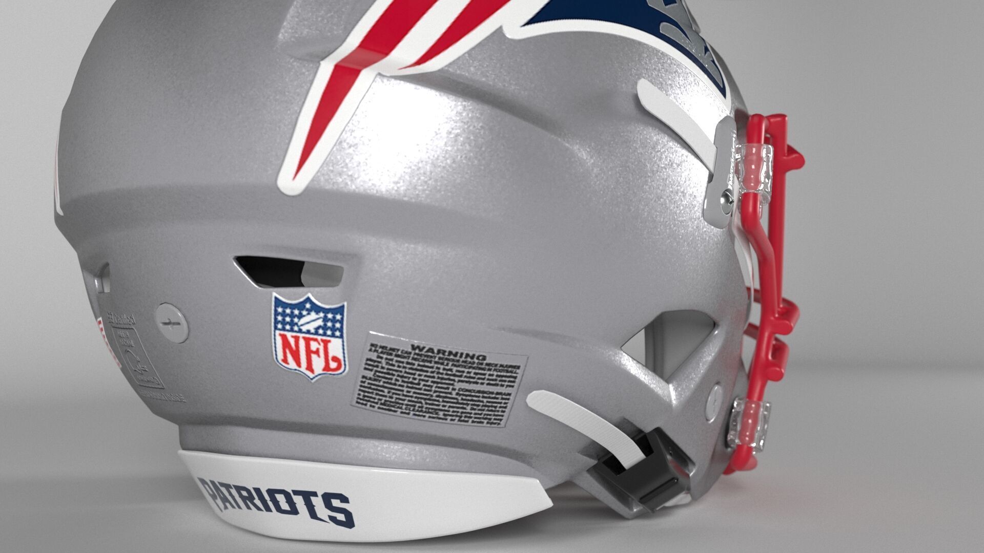 PATRIOTS NEW ENGLAND Helmet Football AFC East PBR updated 2025 3D model_3
