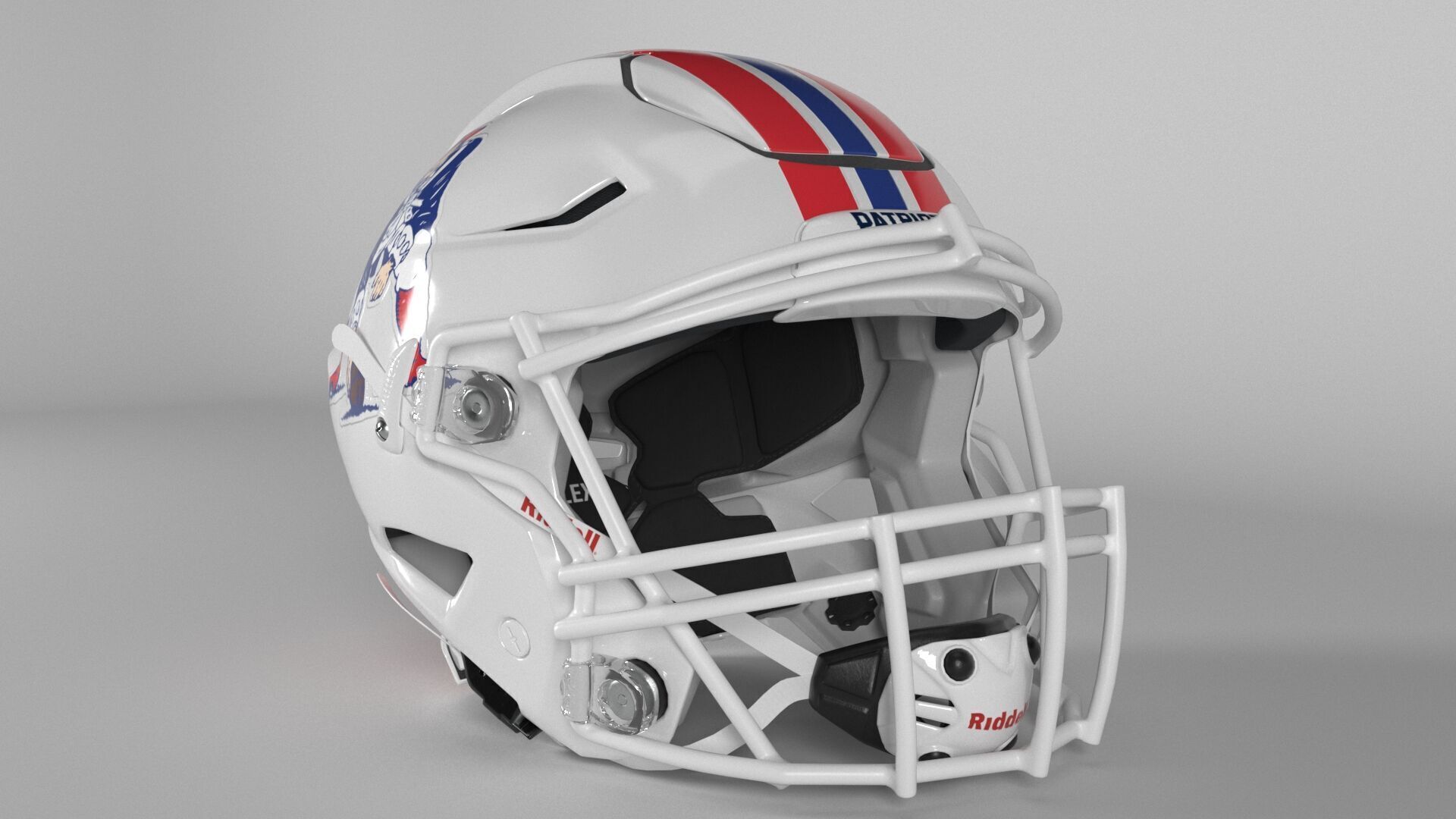 PATRIOTS NEW ENGLAND Helmet Football AFC East PBR updated 2025 3D model_1