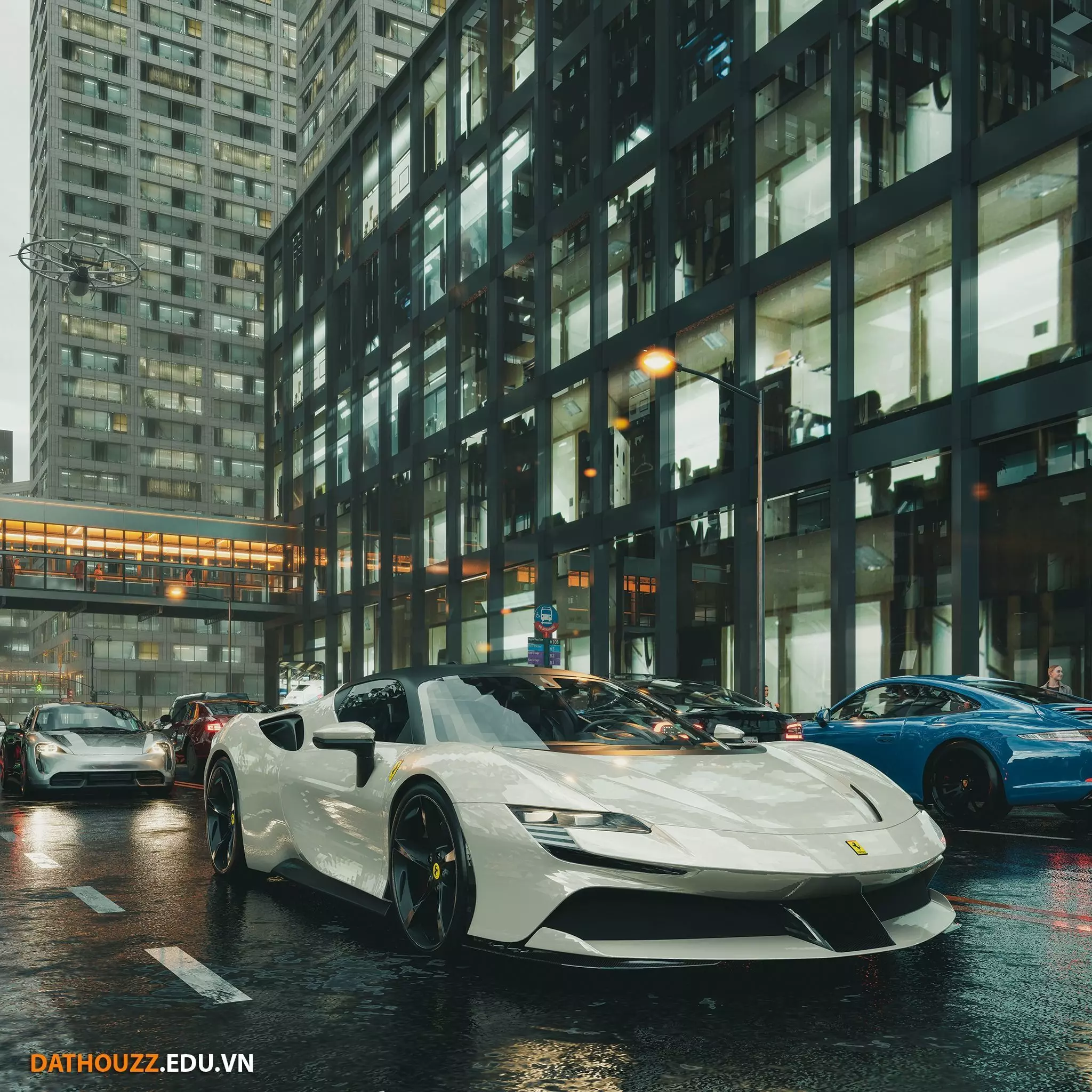 Ferrari SF90 Stradale 2021 Low-poly 3D model_0