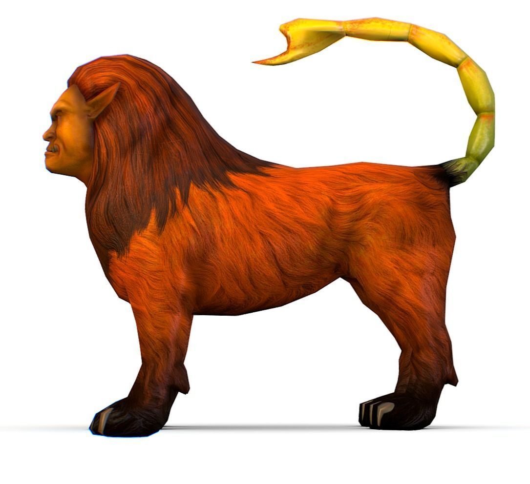 LowPoly Manticore Monster Low-poly 3D model_1