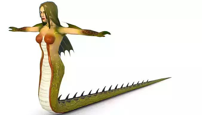 LowPoly Medusa Monster Low-poly 3D model