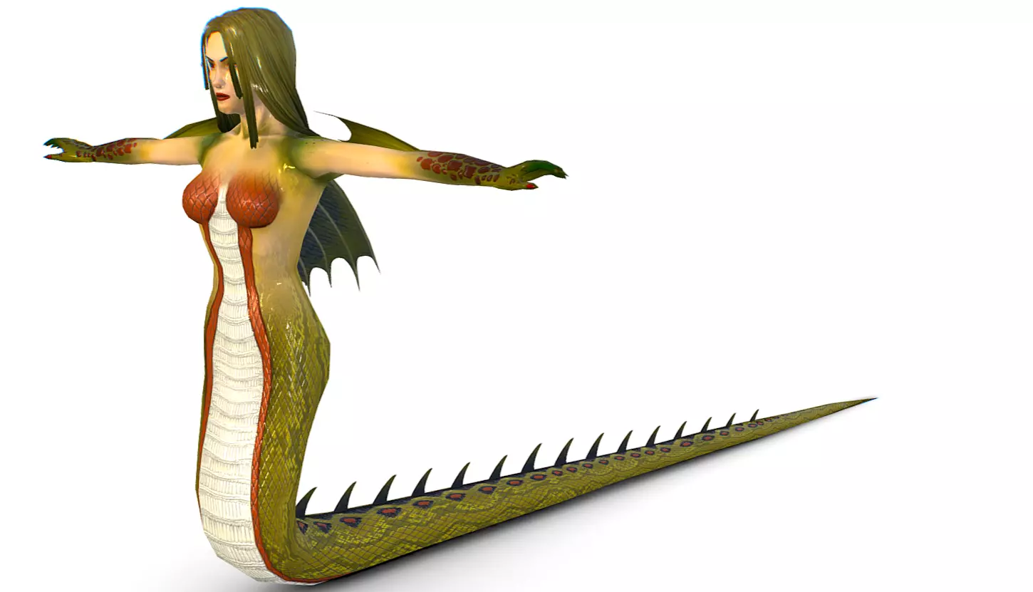 LowPoly Medusa Monster Low-poly 3D model