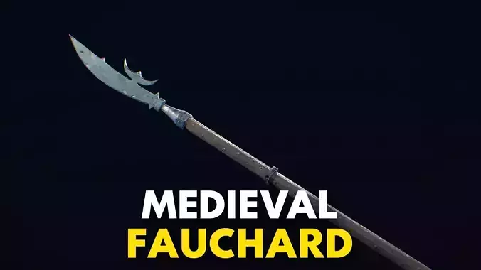Medieval Weapon Fauchard -PBR- Game Ready Low-poly 3D model