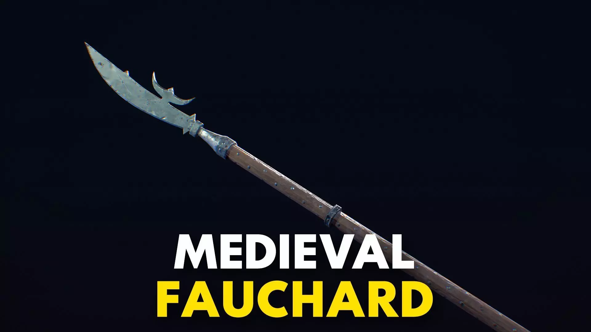Medieval Weapon Fauchard -PBR- Game Ready Low-poly 3D model_0