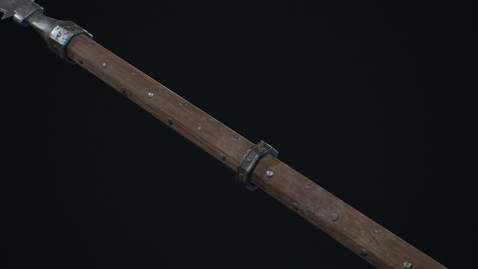 Medieval Weapon Fauchard -PBR- Game Ready Low-poly 3D model_3