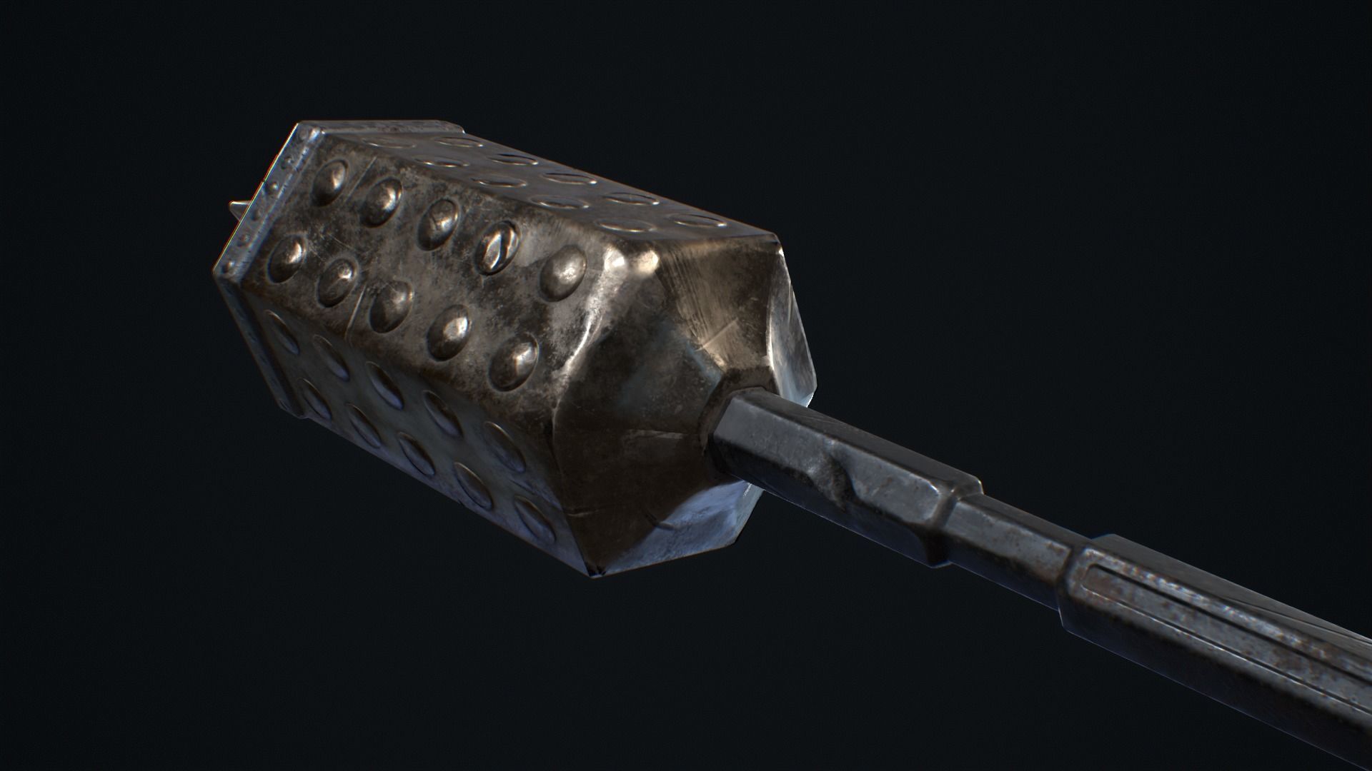 Medieval Weapon Mace -PBR- Game Ready Low-poly 3D model_3