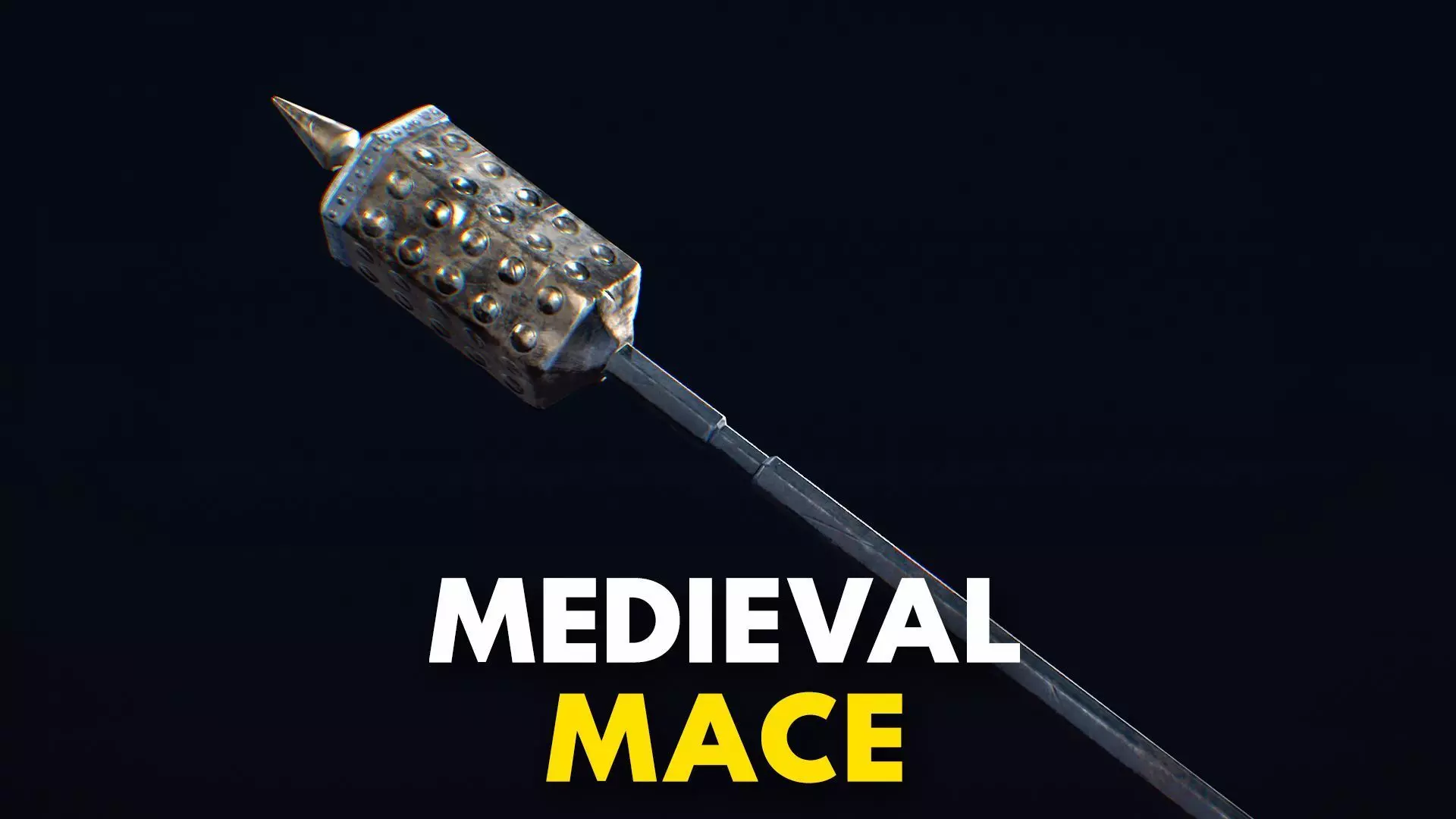 Medieval Weapon Mace -PBR- Game Ready Low-poly 3D model_0