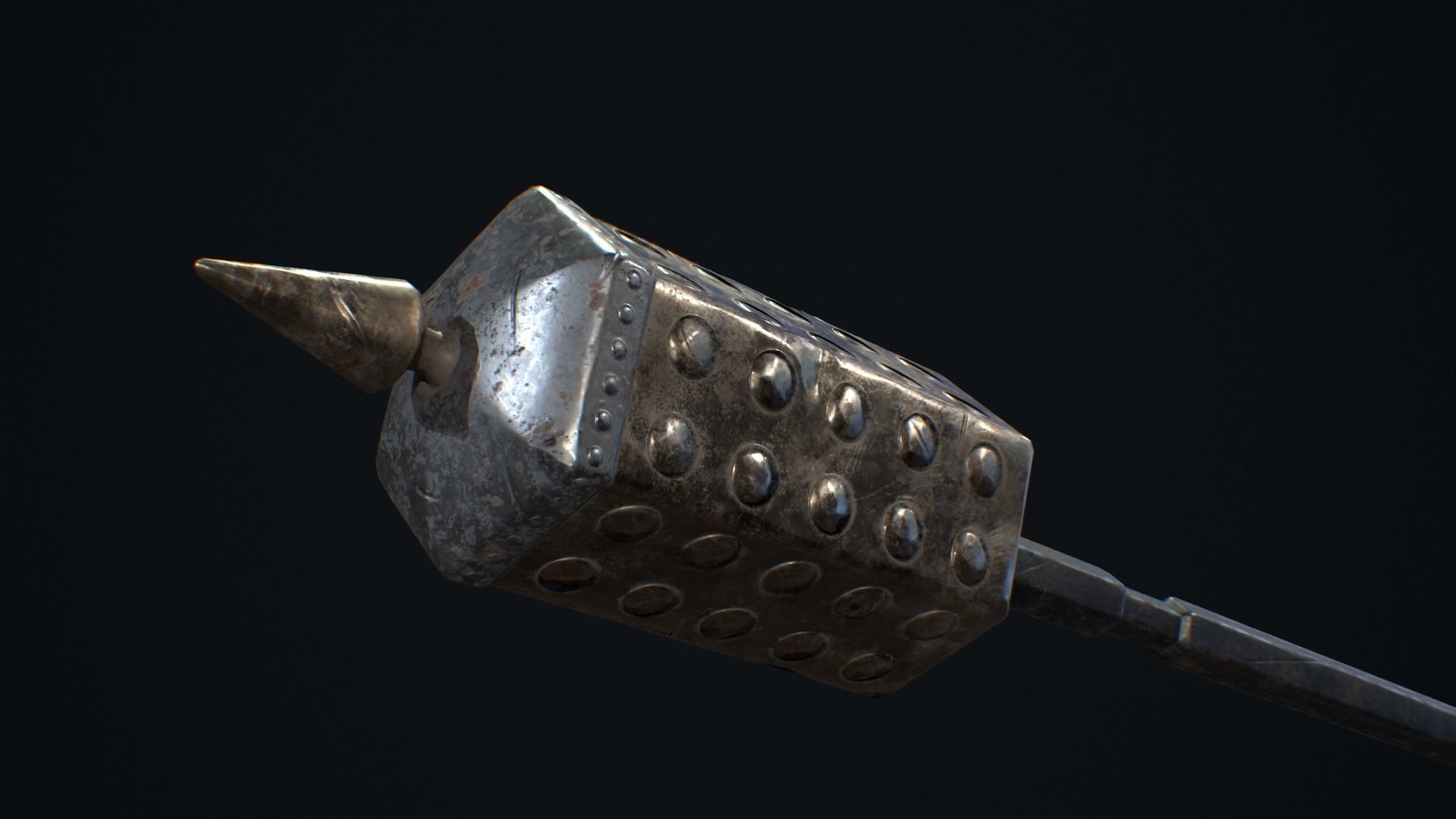 Medieval Weapon Mace -PBR- Game Ready Low-poly 3D model_2