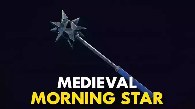 Medieval Weapon Morning Star -PBR- Game Ready Low-poly 3D model
