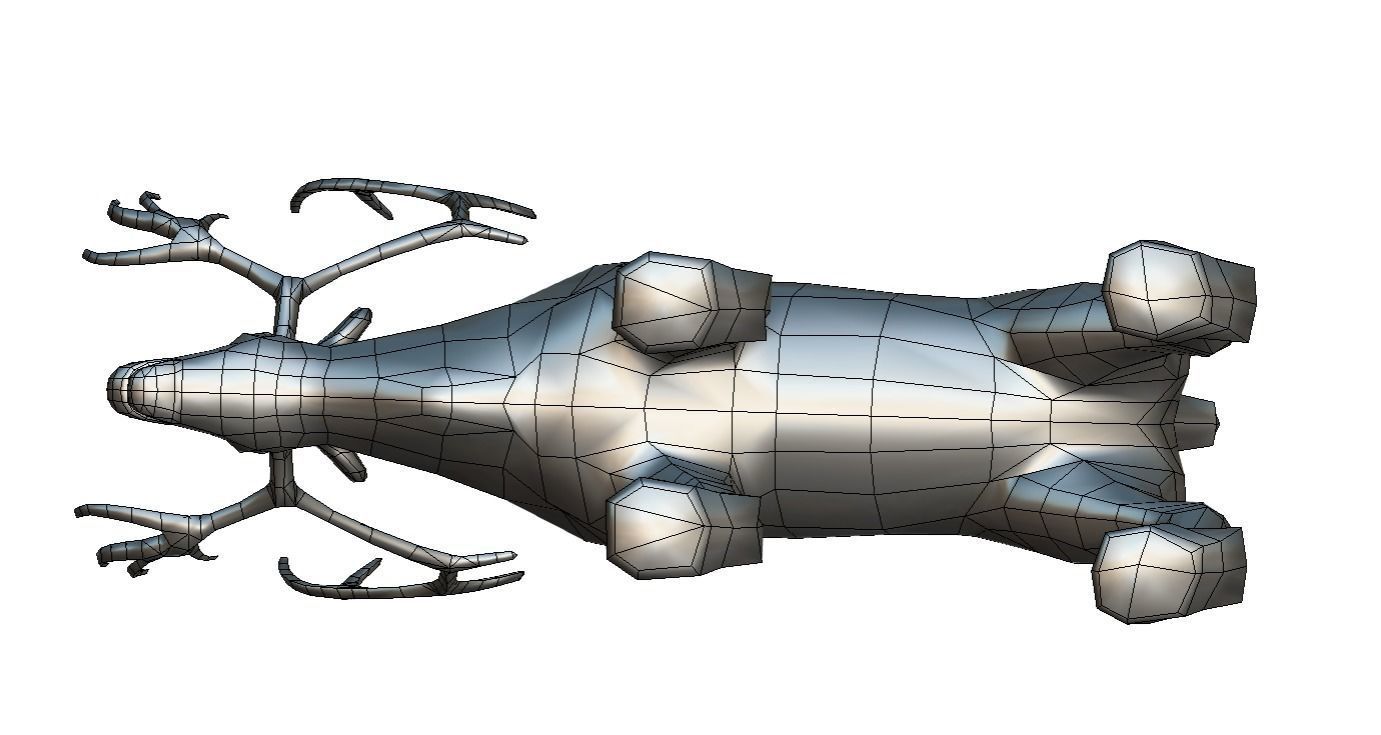 LowPoly Realistic Reindeer Low-poly 3D model_7