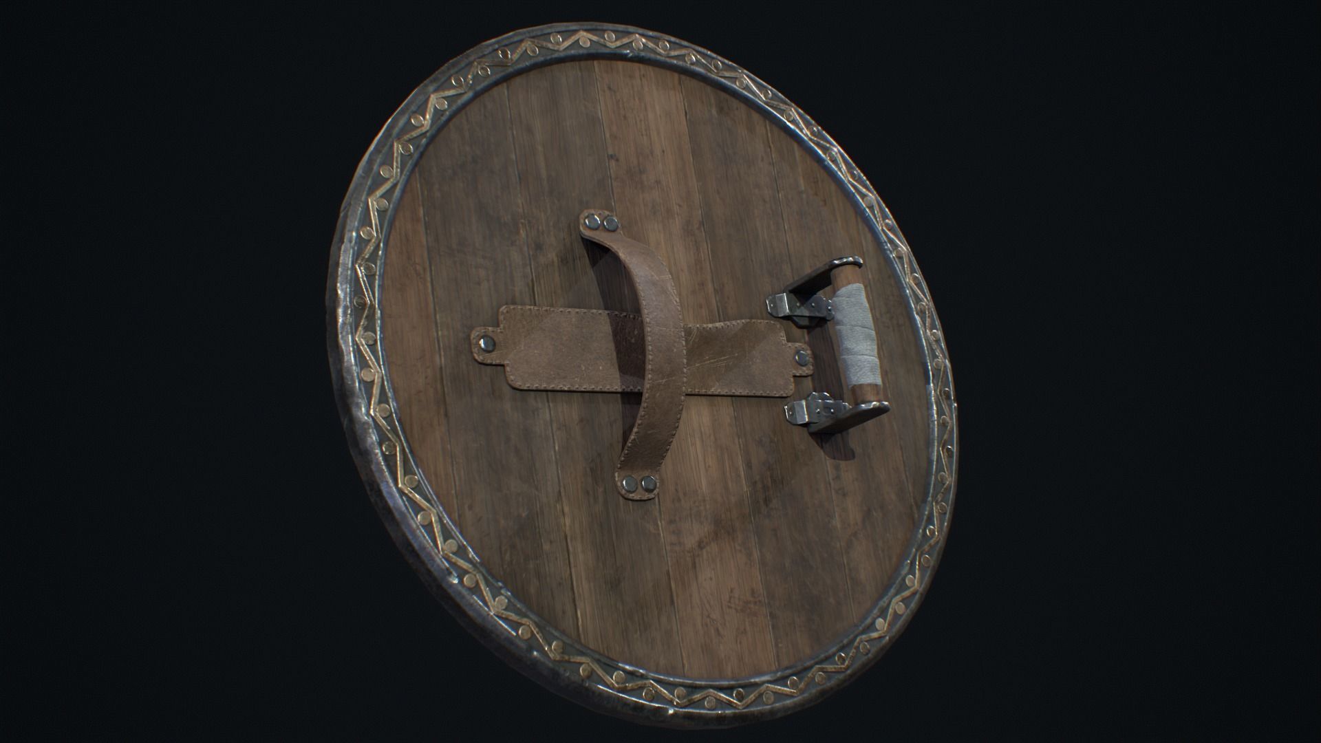 Medieval Weapon Shield -PBR- Game Ready Low-poly 3D model_3