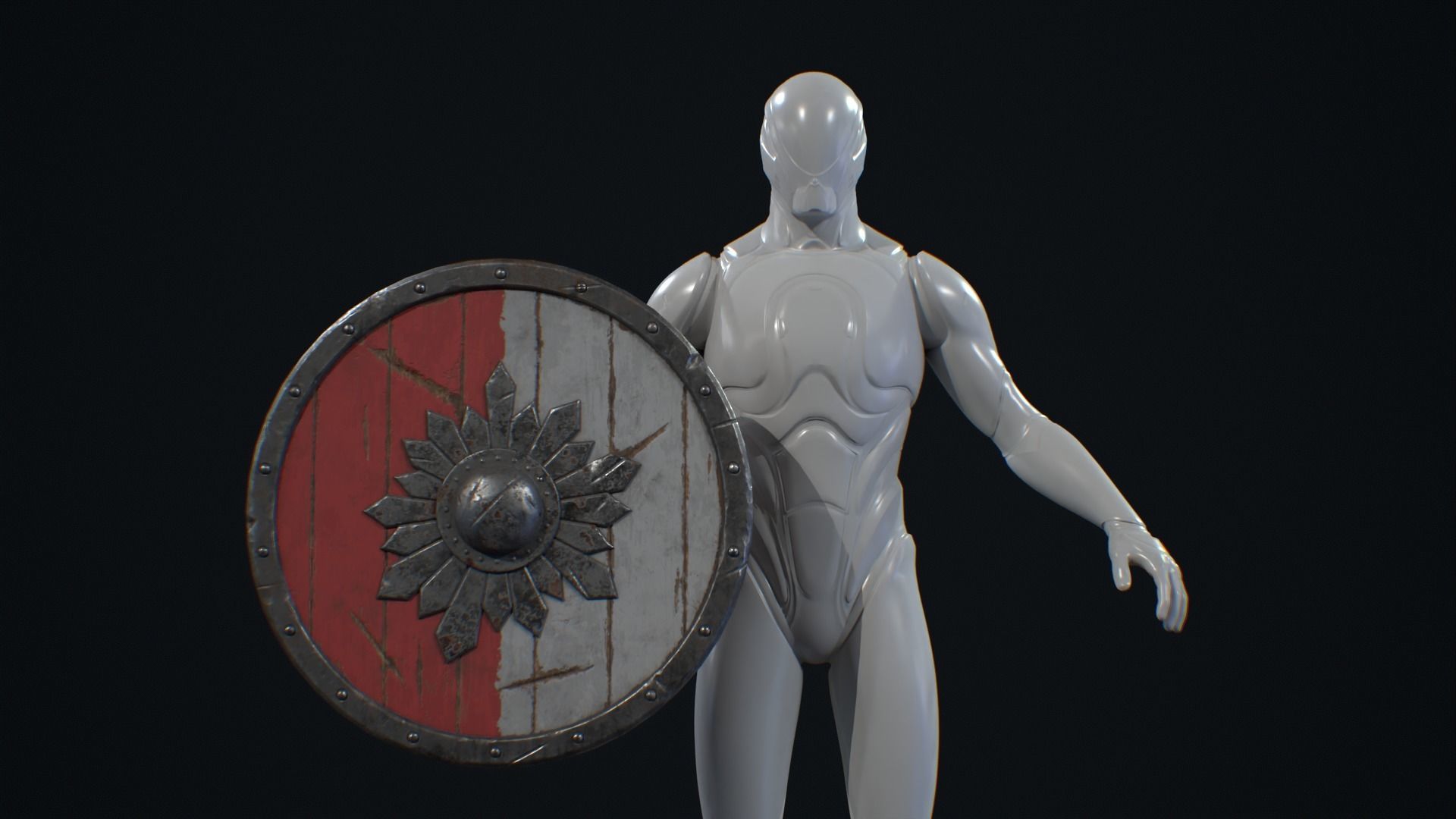 Medieval Weapon Shield -PBR- Game Ready Low-poly 3D model_6