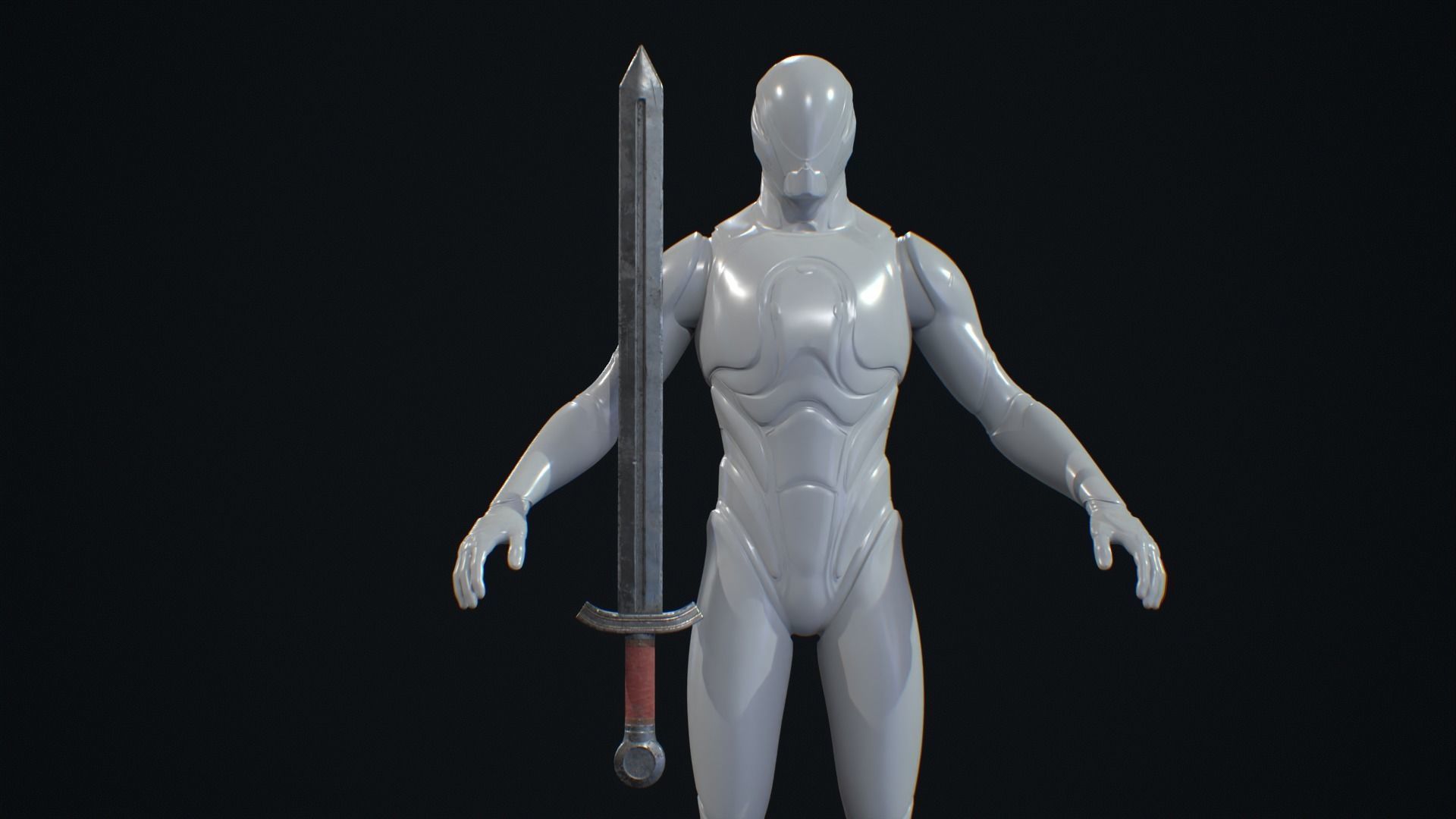 Medieval Weapon Short Sword -PBR- Game Ready Low-poly 3D model_6