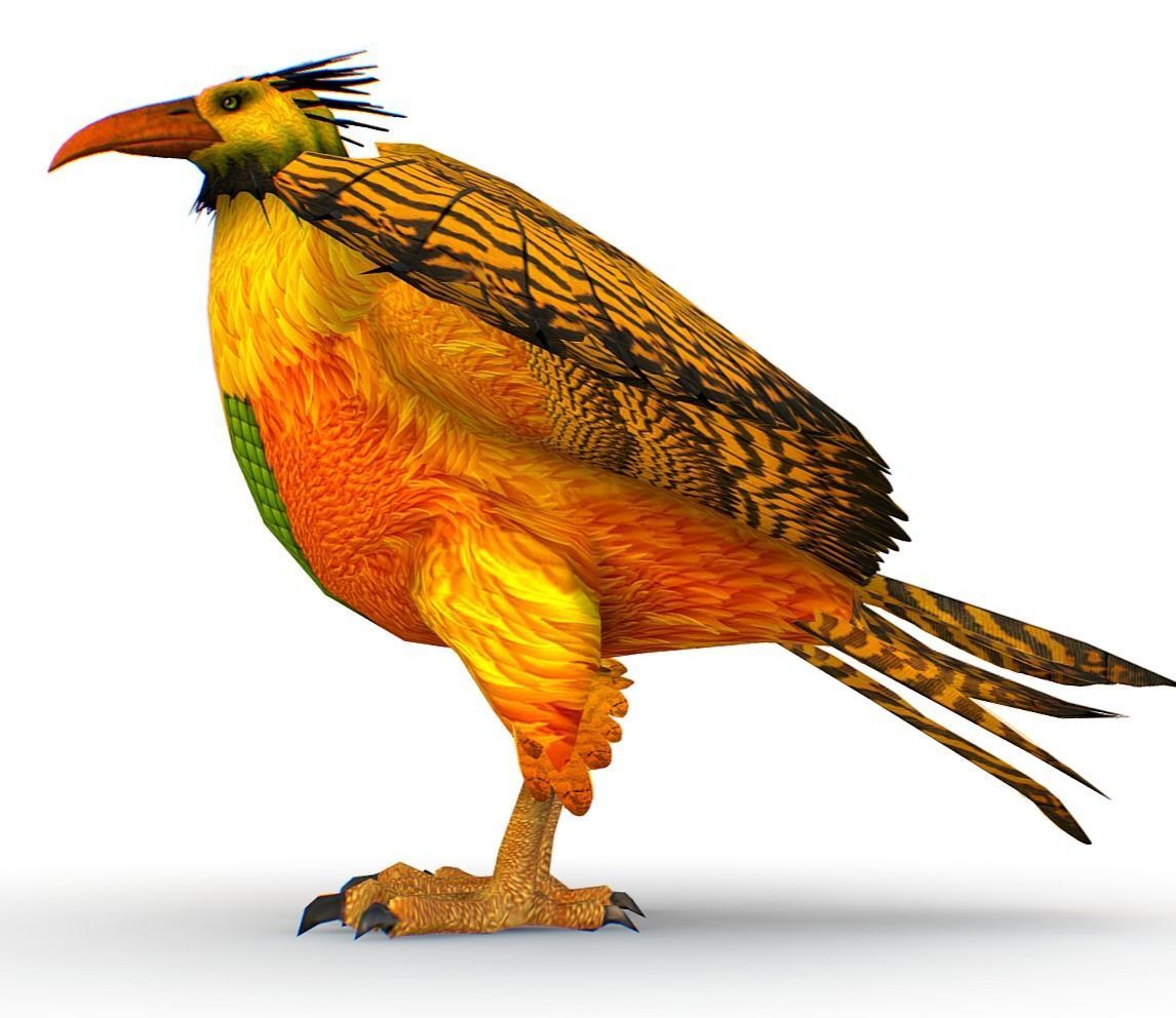LowPoly the Mythical Bird Predator Roc Low-poly 3D model_5