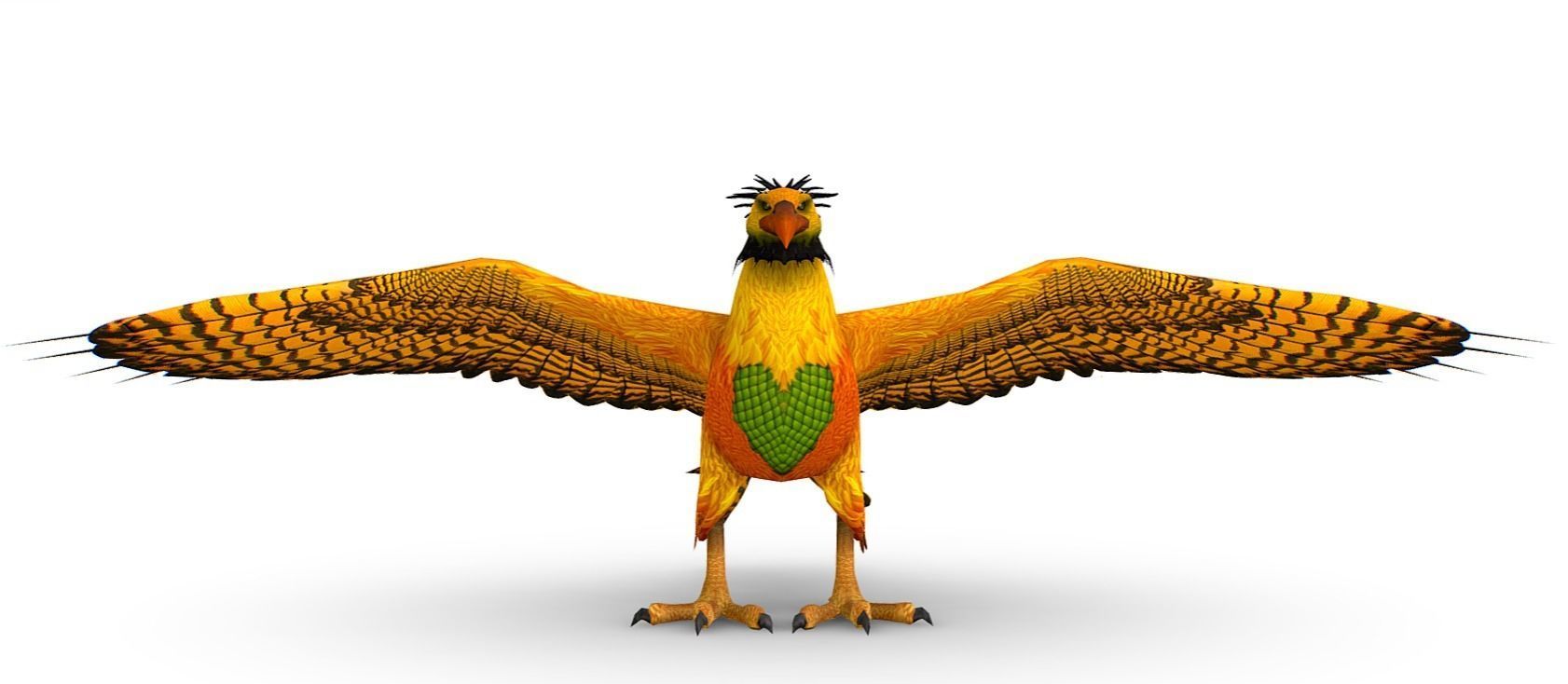 LowPoly the Mythical Bird Predator Roc Low-poly 3D model_1