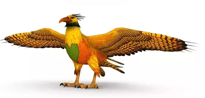 LowPoly the Mythical Bird Predator Roc Low-poly 3D model