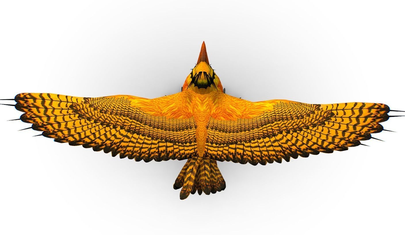 LowPoly the Mythical Bird Predator Roc Low-poly 3D model_6