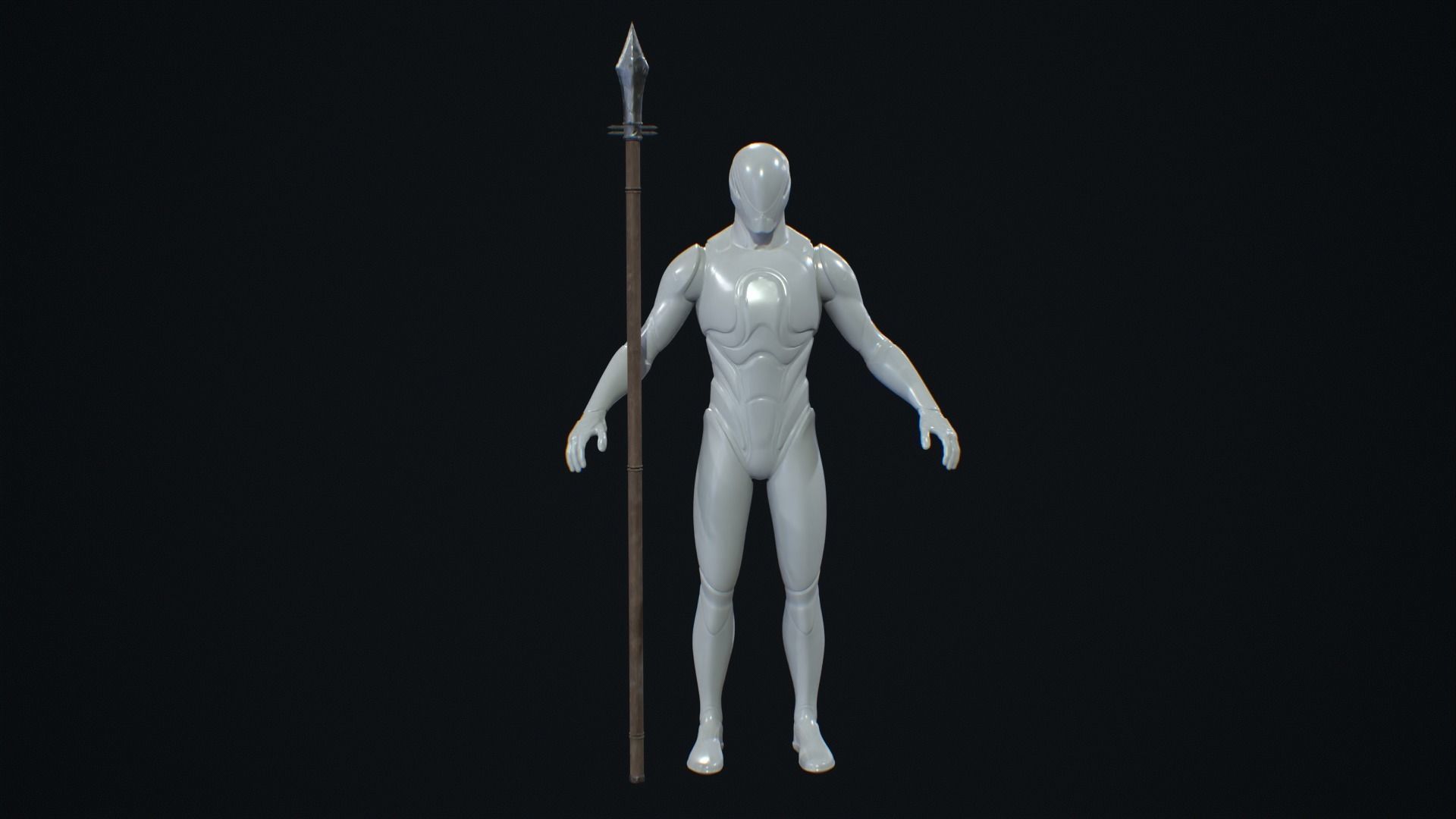 Medieval Weapon Spear  -PBR- Game Ready Low-poly 3D model_6