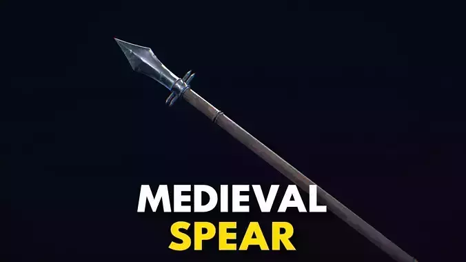 Medieval Weapon Spear  -PBR- Game Ready Low-poly 3D model
