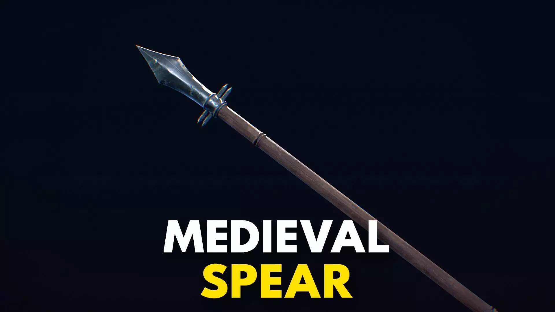 Medieval Weapon Spear  -PBR- Game Ready Low-poly 3D model_0
