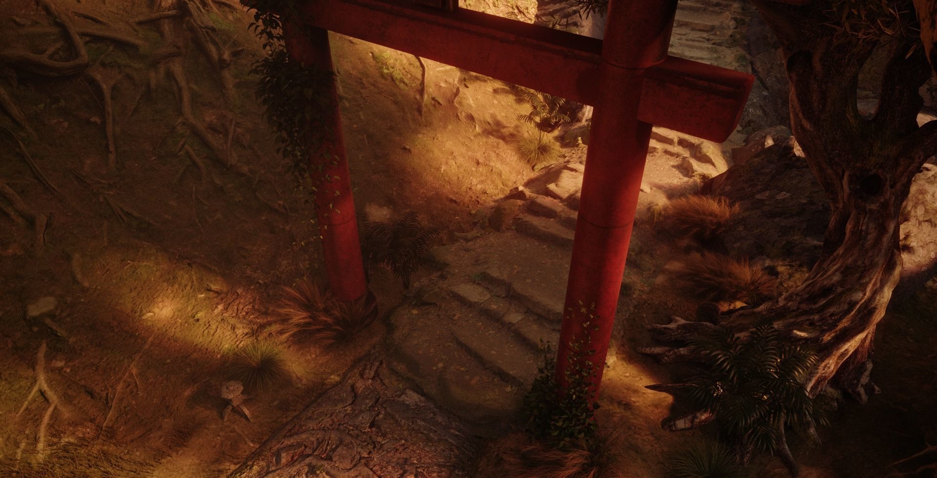 Samurai Path Torii Gate Model Scene 3D model_5