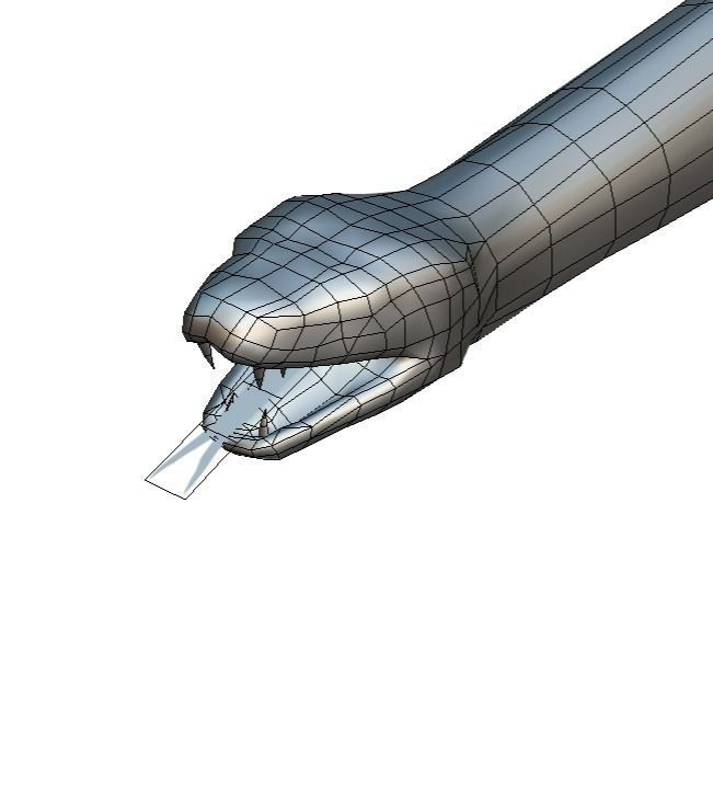 LowPoly Realistic Yellow Python Snake Low-poly 3D model_24