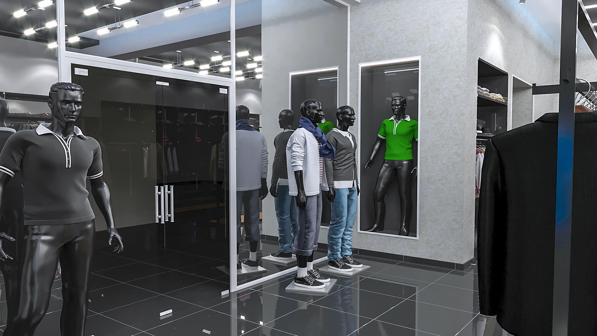 clothing store shop 2 3D model_3