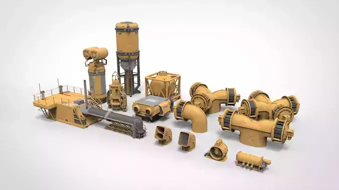 sci fi props 5 3D model