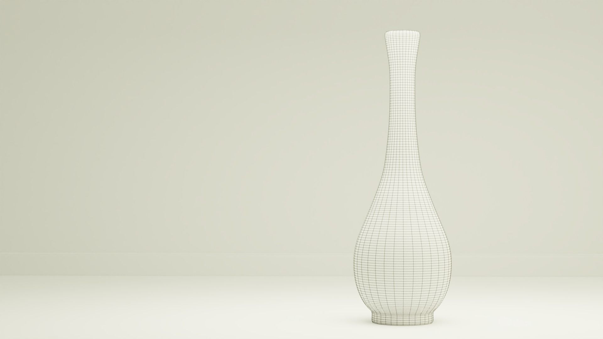 Decorative red marble vase Low-poly 3D model_7