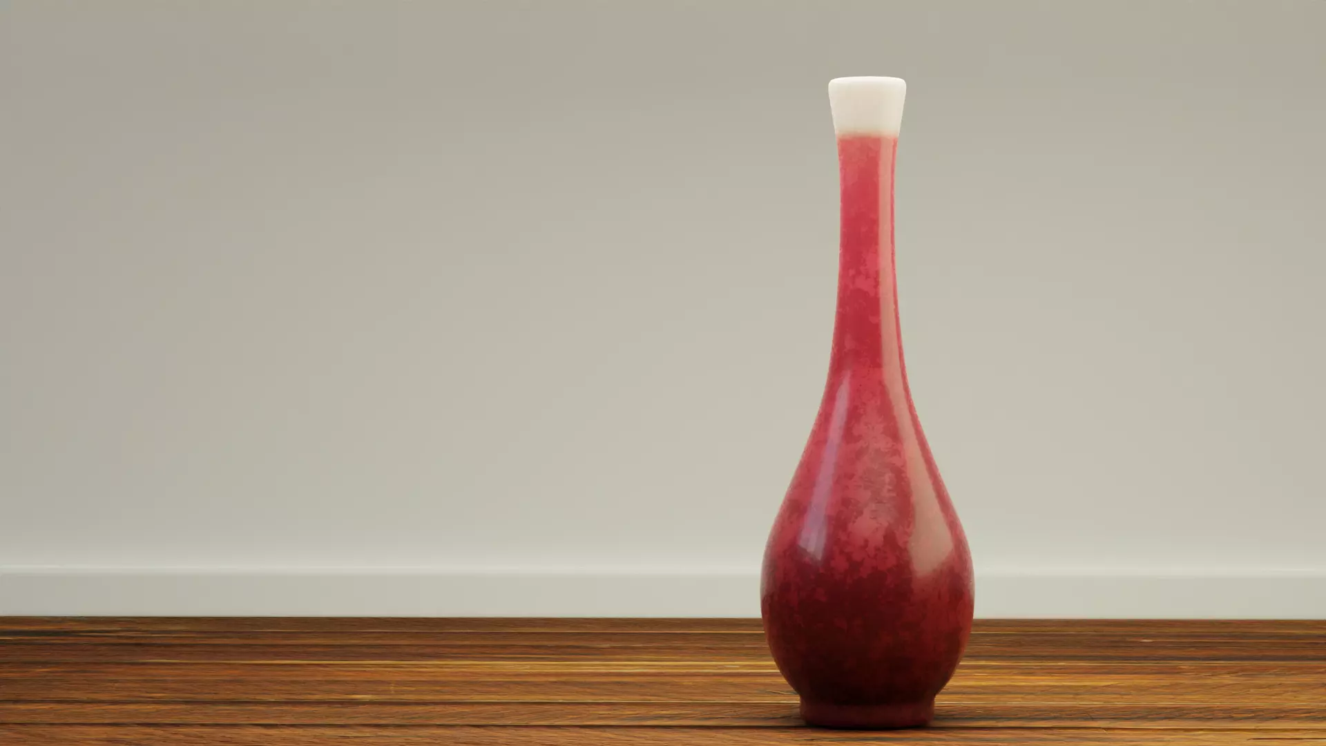 Decorative red marble vase Low-poly 3D model_0