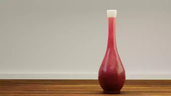 Decorative red marble vase