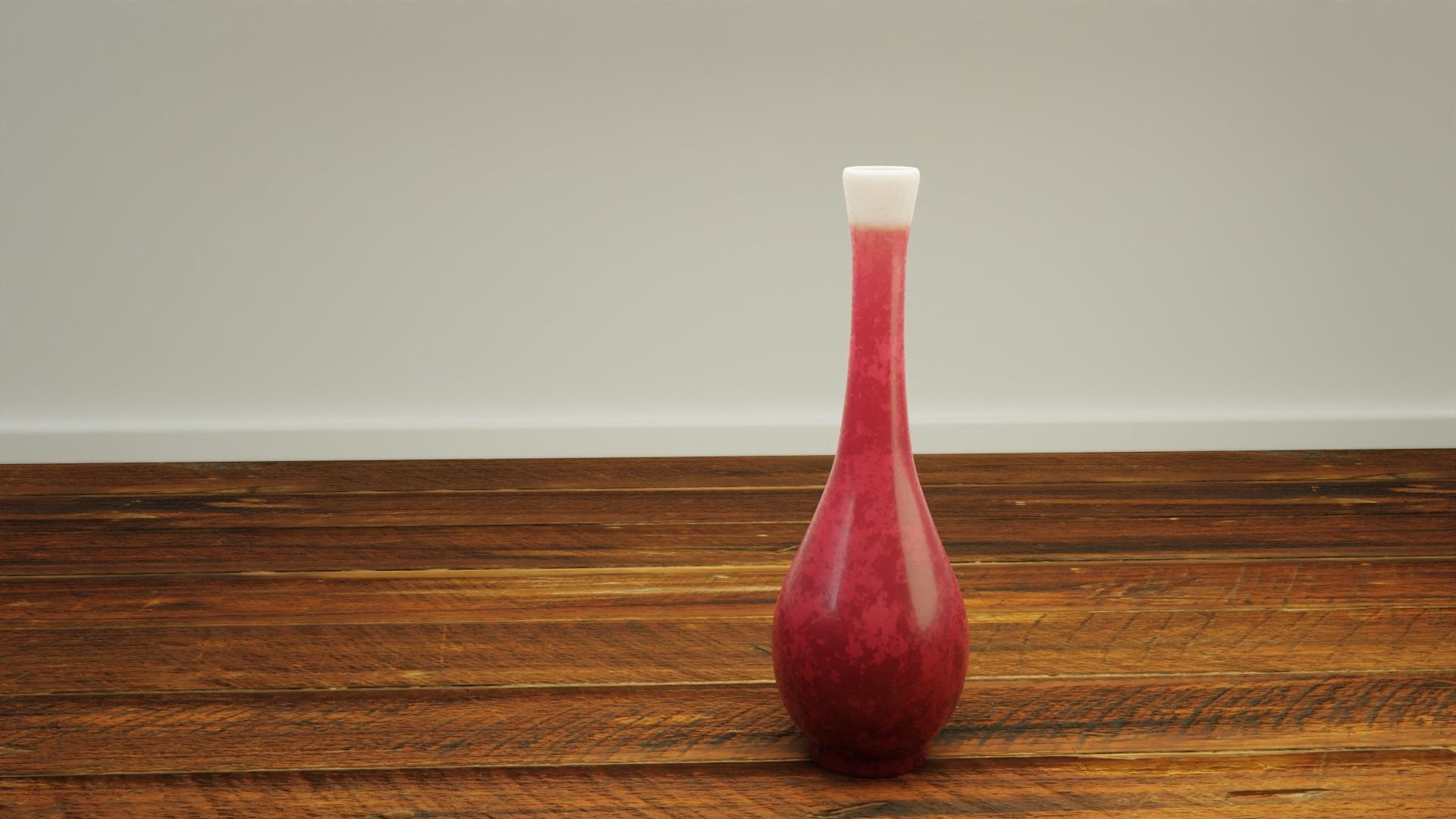 Decorative red marble vase Low-poly 3D model_3
