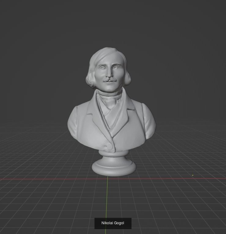 Russian Classics Writers 3D Model Collection_1