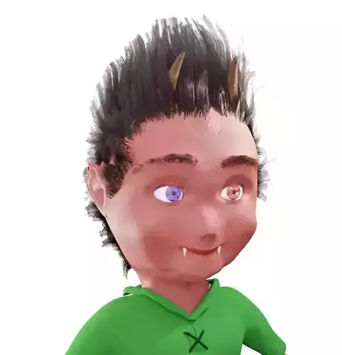 Cute Childish Devil 3D Model 3D model