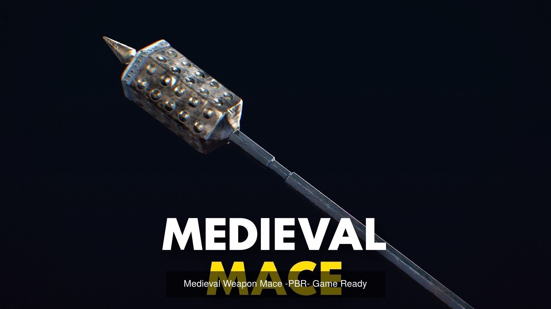 Medieval Weapon Bundle with weapon Rack - PBR - Game Ready 3D Model Collection_6