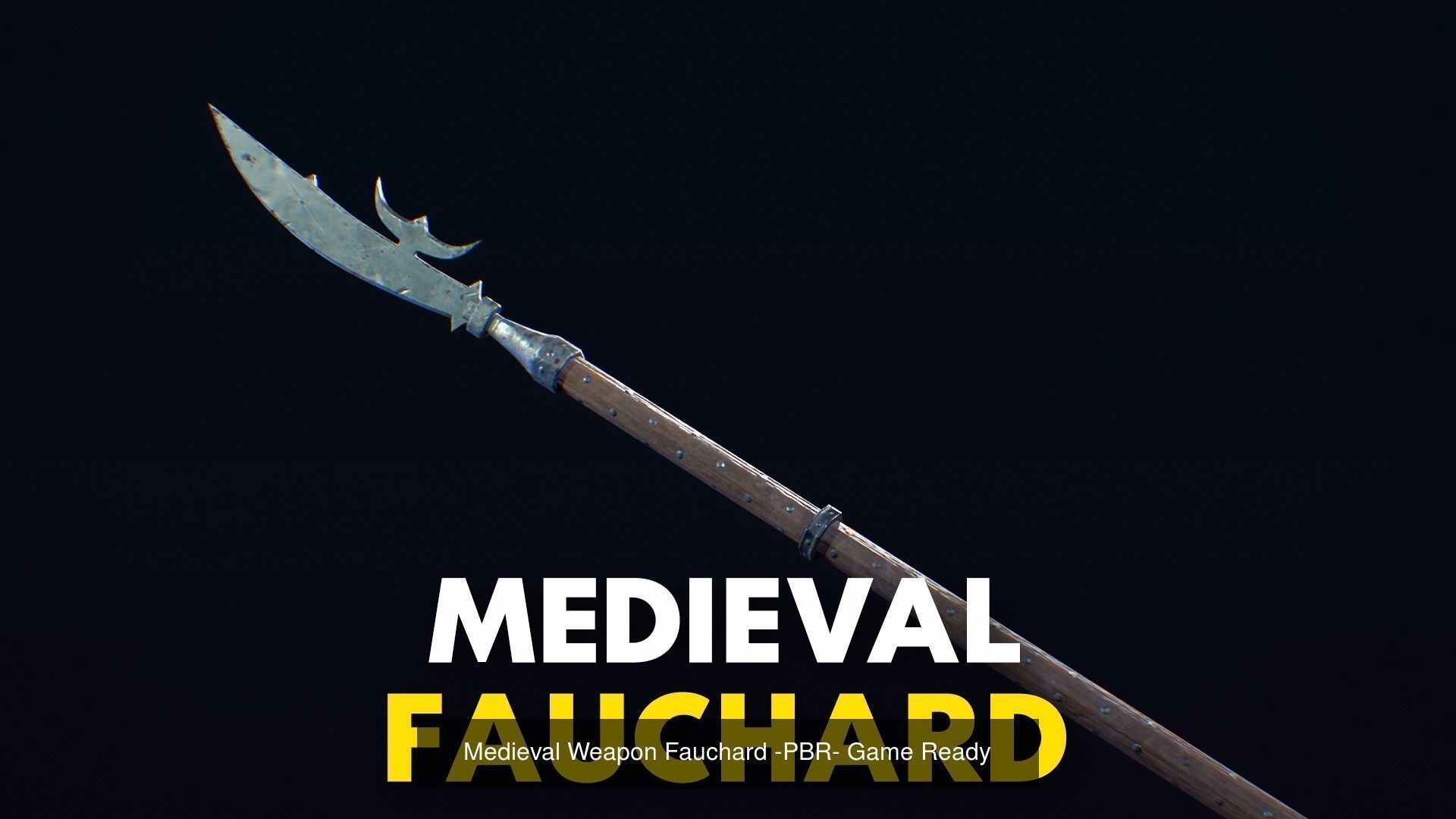 Medieval Weapon Bundle with weapon Rack - PBR - Game Ready 3D Model Collection_5