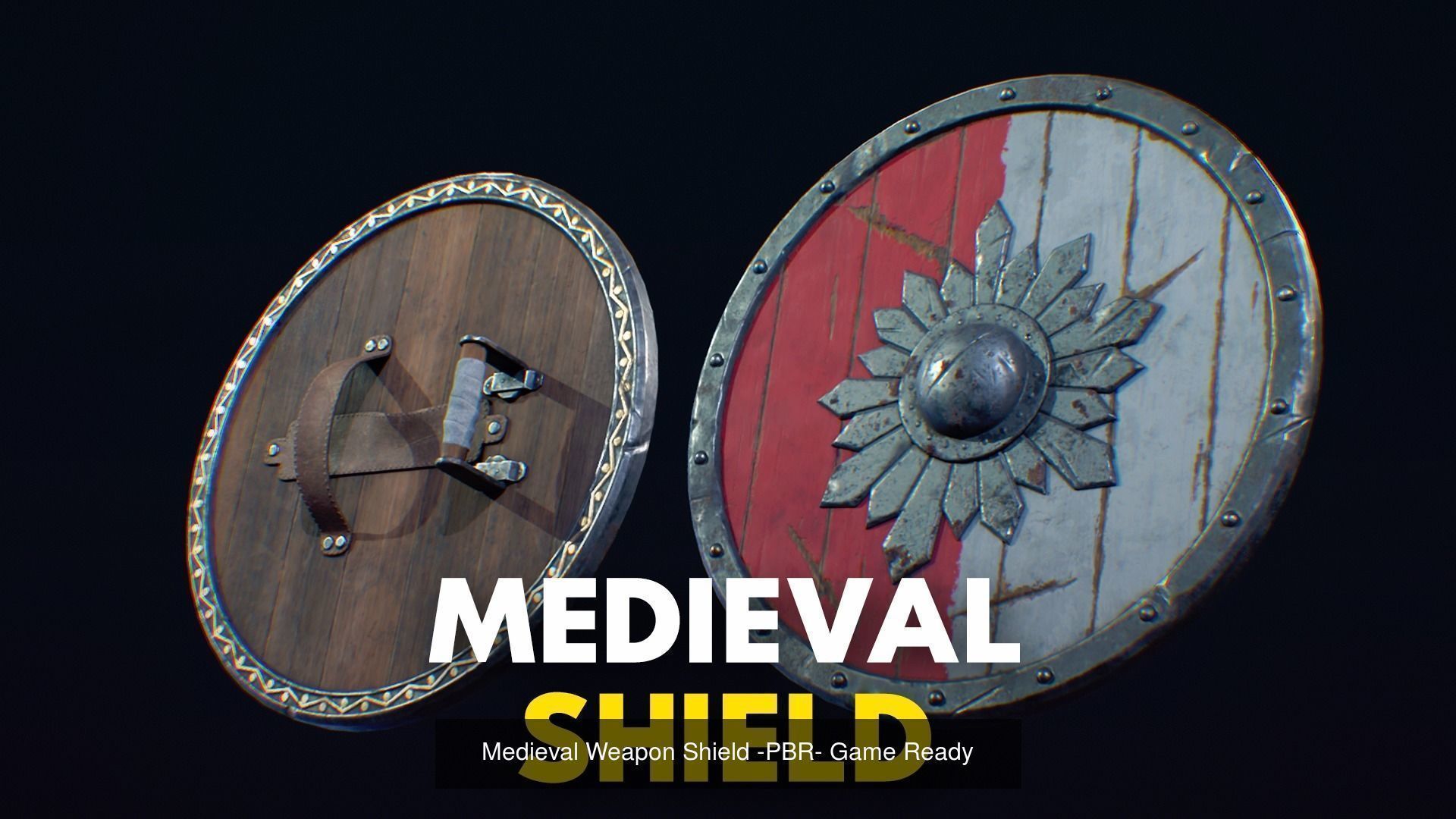 Medieval Weapon Bundle with weapon Rack - PBR - Game Ready 3D Model Collection_8