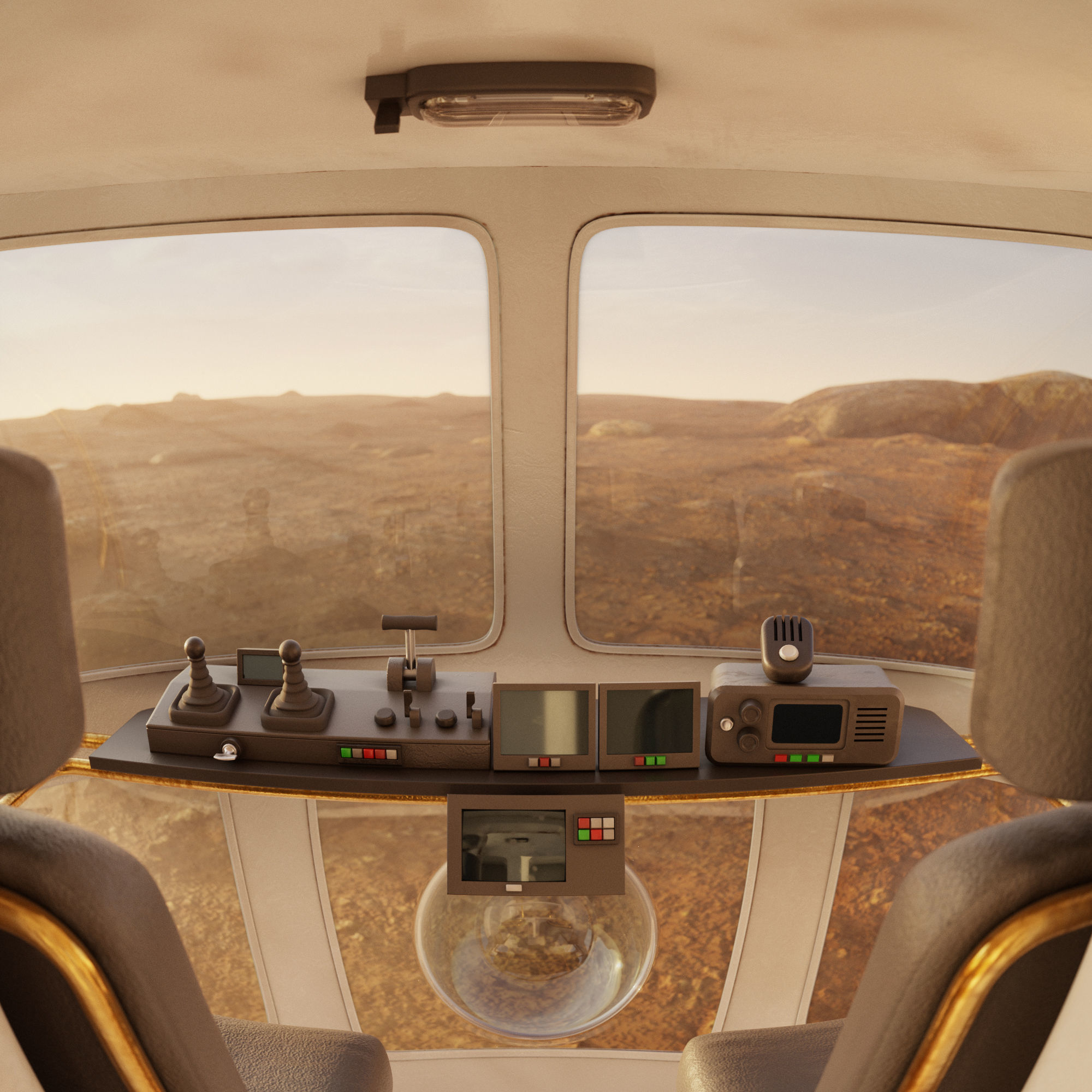 Space Exploration Vehicle PBR Low-poly 3D model_10