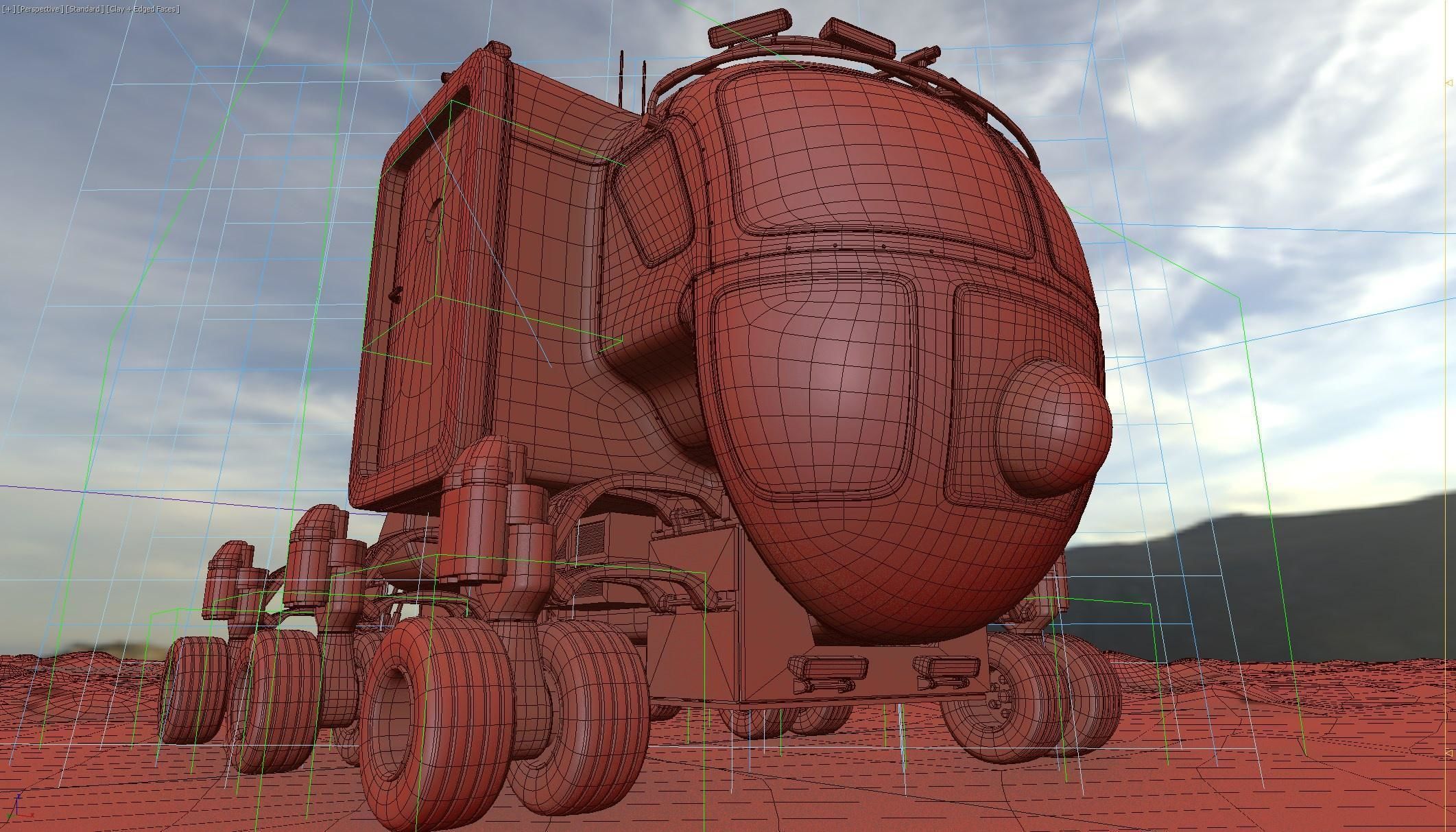 Space Exploration Vehicle PBR Low-poly 3D model_23