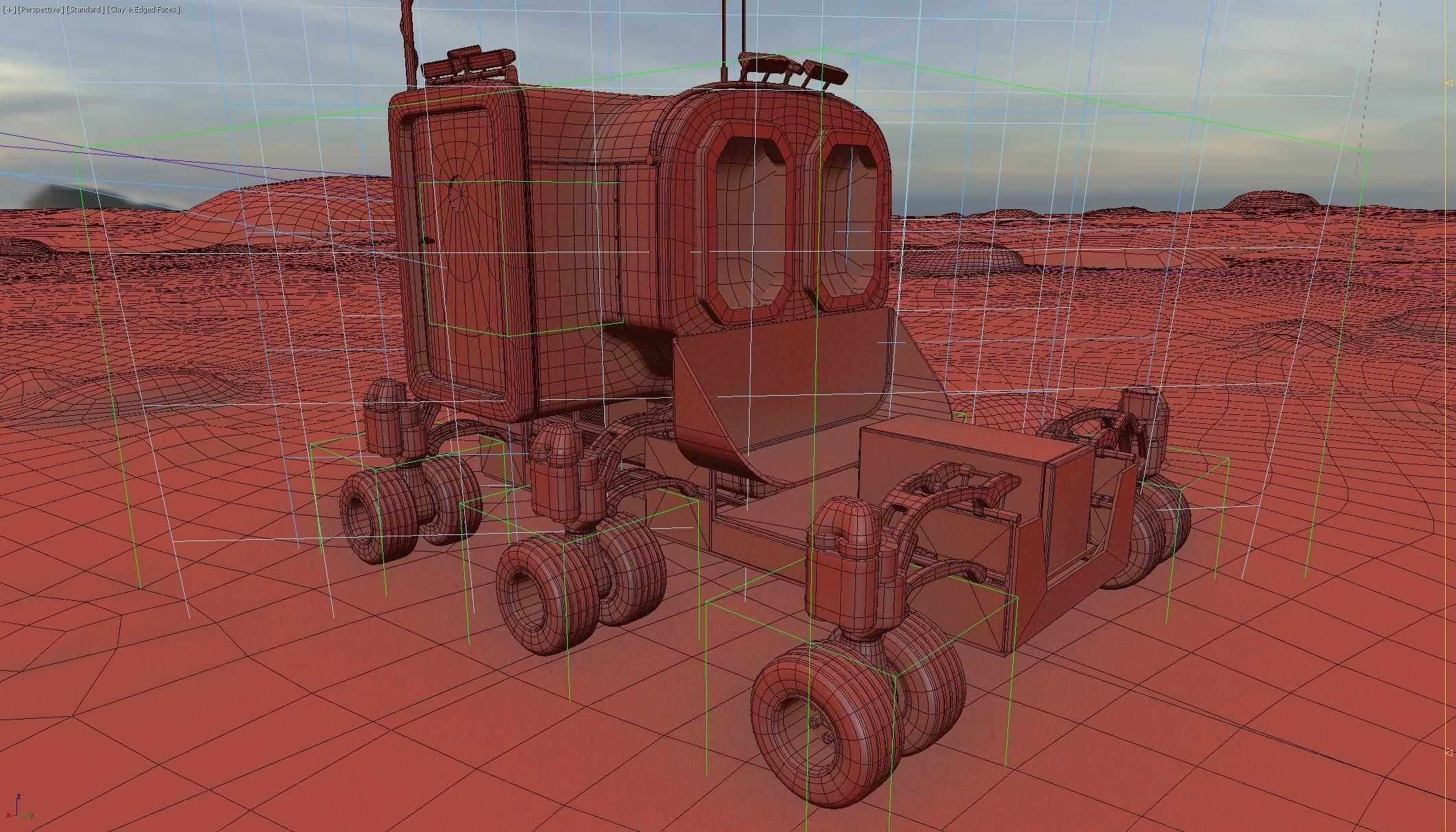 Space Exploration Vehicle PBR Low-poly 3D model_19