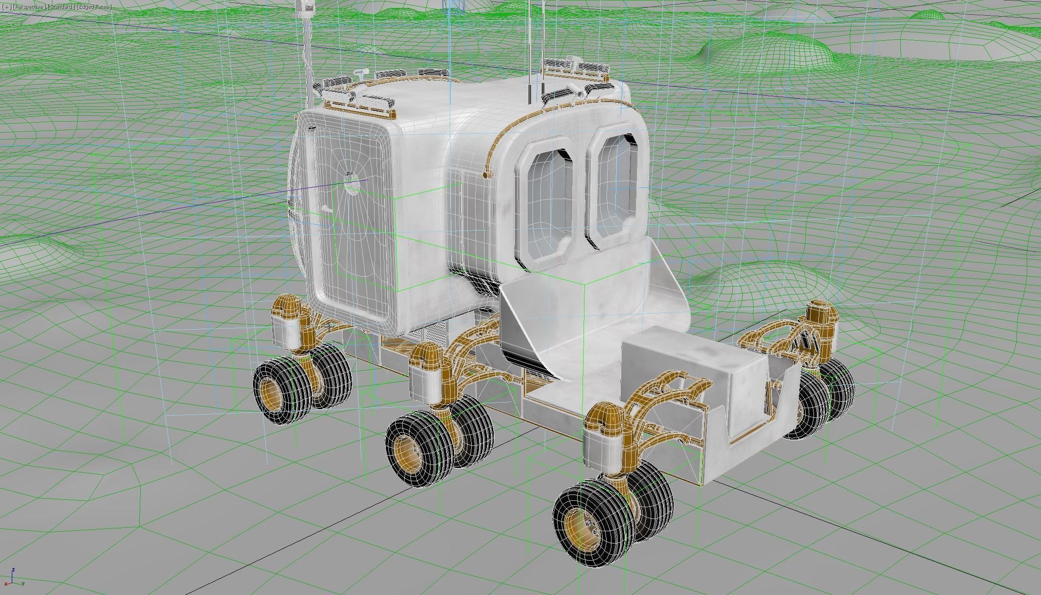 Space Exploration Vehicle PBR Low-poly 3D model_15