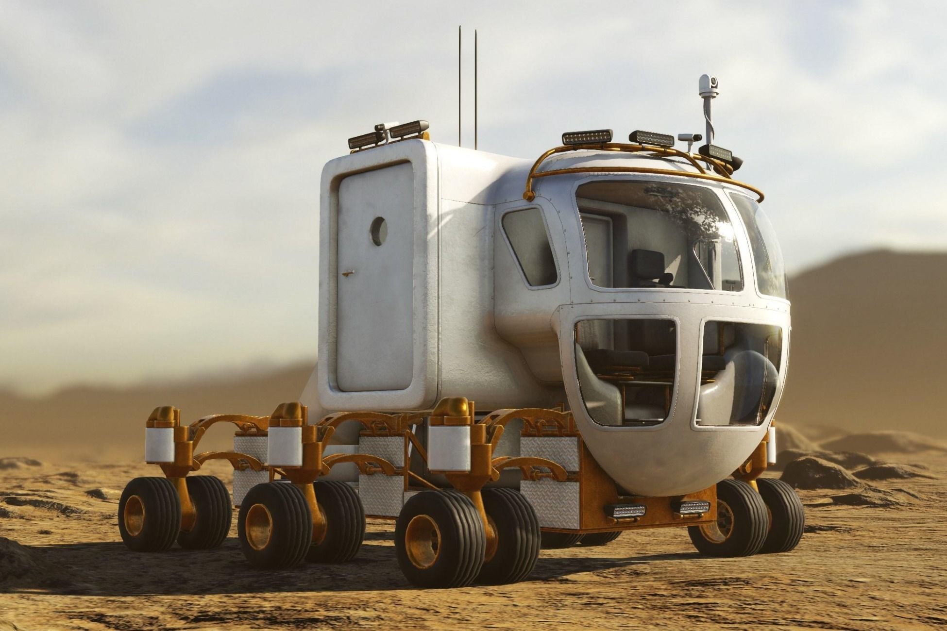 Space Exploration Vehicle PBR Low-poly 3D model_2